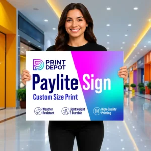 Print Depot Custom Paylite signs printed in NZ for indoor and outdoor advertising